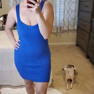 Free People blue bodycon dress